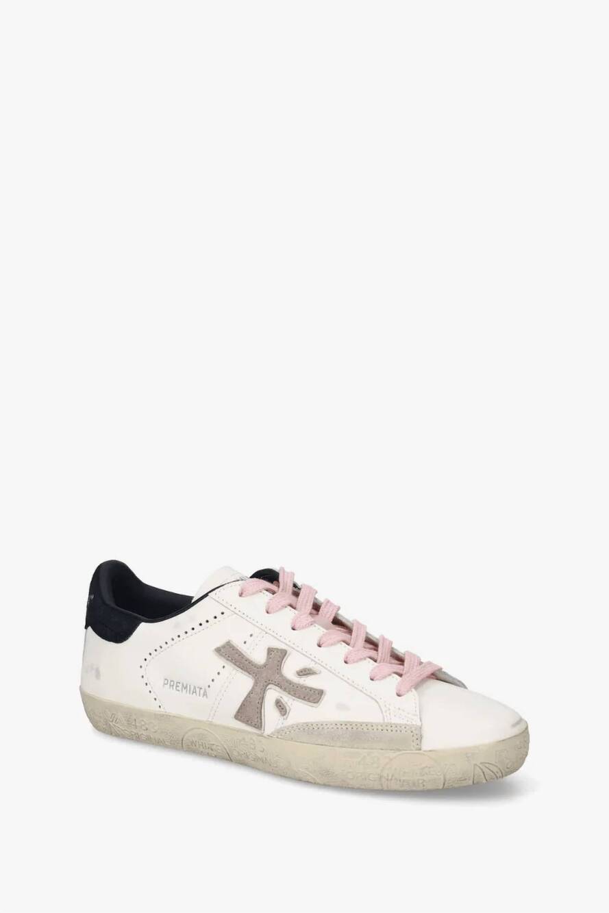 NEW PREMIATA women's steven sneakers in offwhite